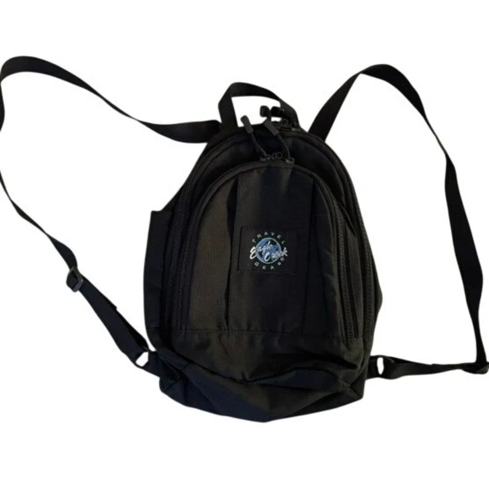 Eagle Creek Travel Gear Mini Backpack Black Nylon Daypack Adjustable Straps